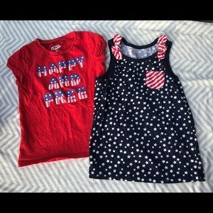 2 patriotic shirts 1 tank 1 tee 5t